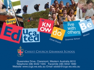 Advertising Example Christ Church Grammar School