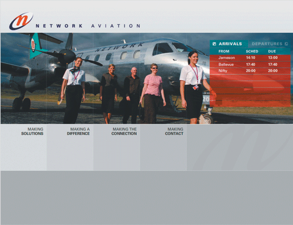 Network Aviation Website Design Example Perth