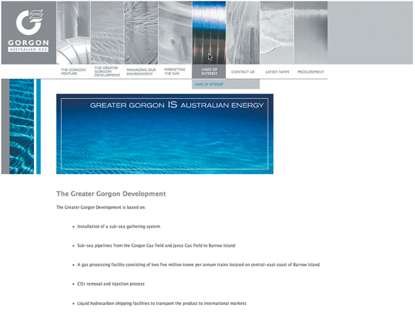 Gorgon Website Design Example Perth