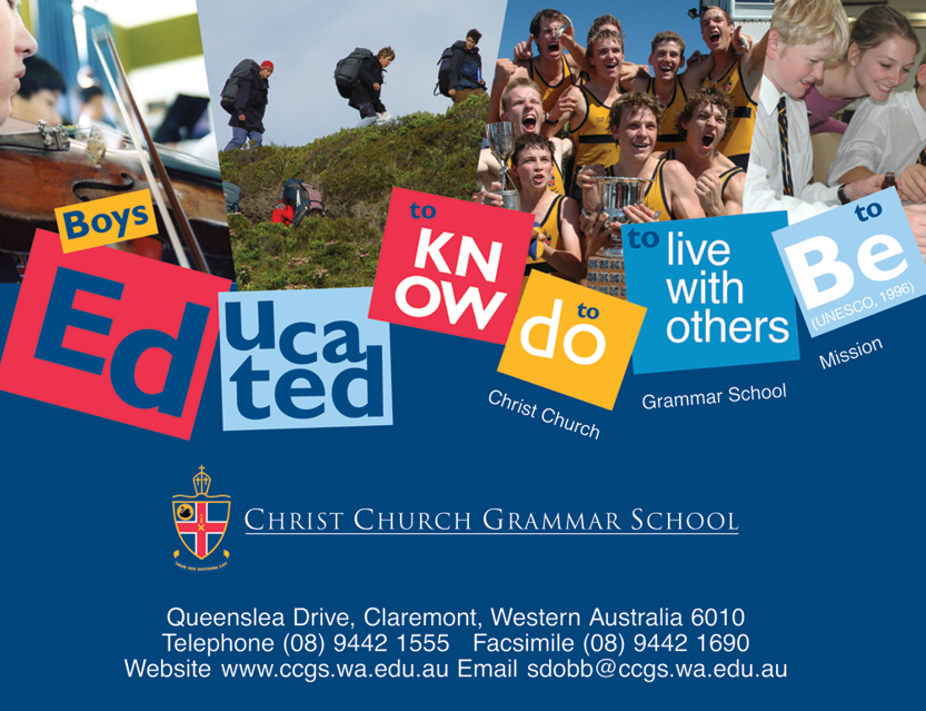 Christ Church Grammar School Advertising Design Perth