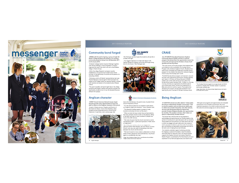 Anglican Diocese of Perth Brochure & Newsletter Design