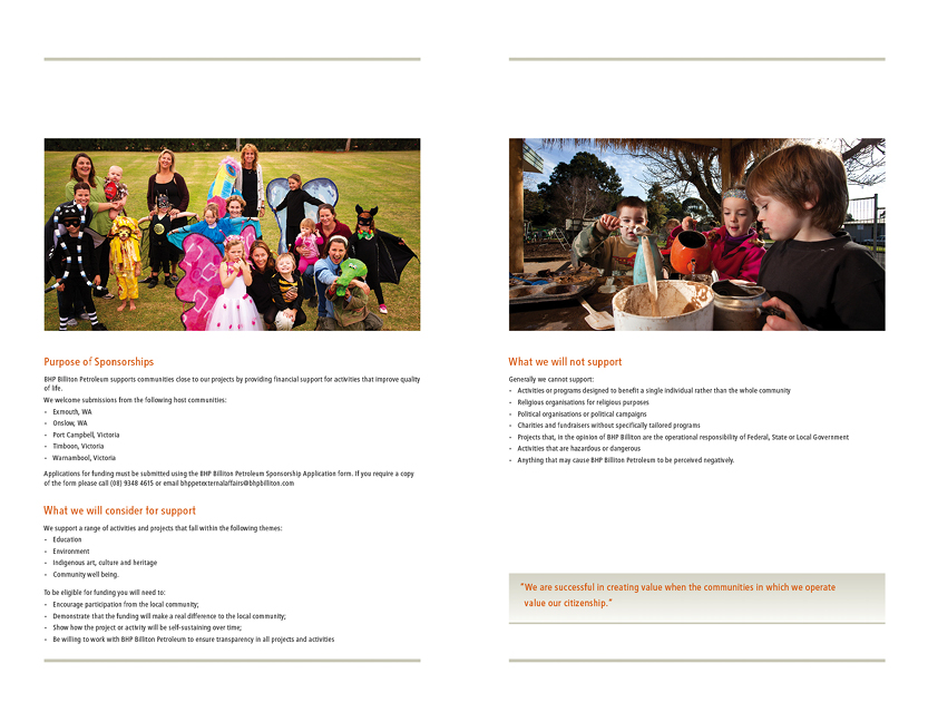 BHP Billiton Brochure & Newsletter Design