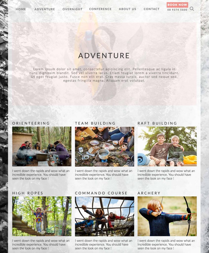 Swan Valley Adventure Centre Website Design Perth
