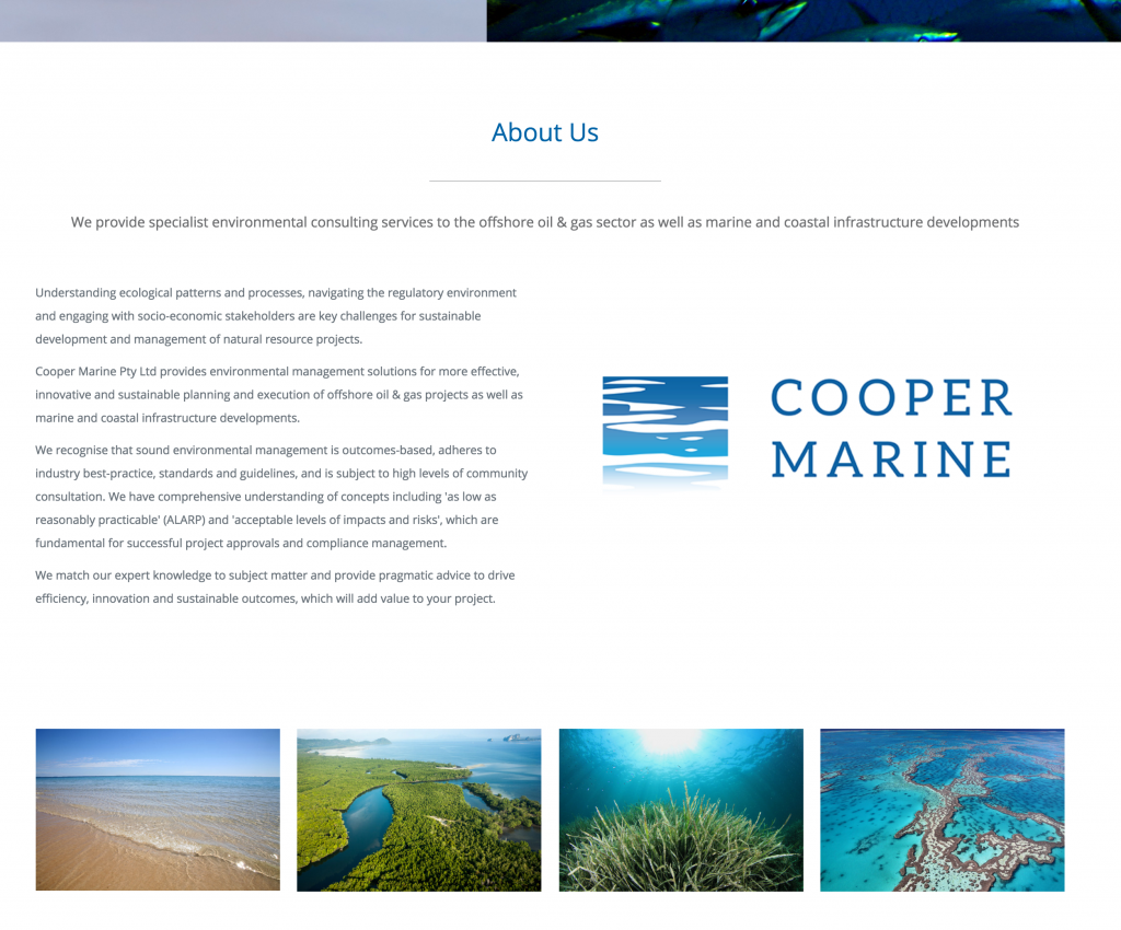 Cooper Marine Website Design Perth