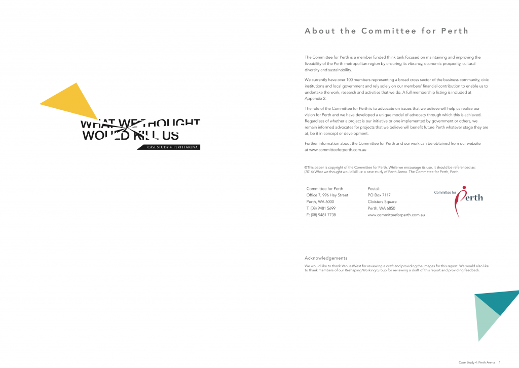 Committee for Perth Report Design Perth